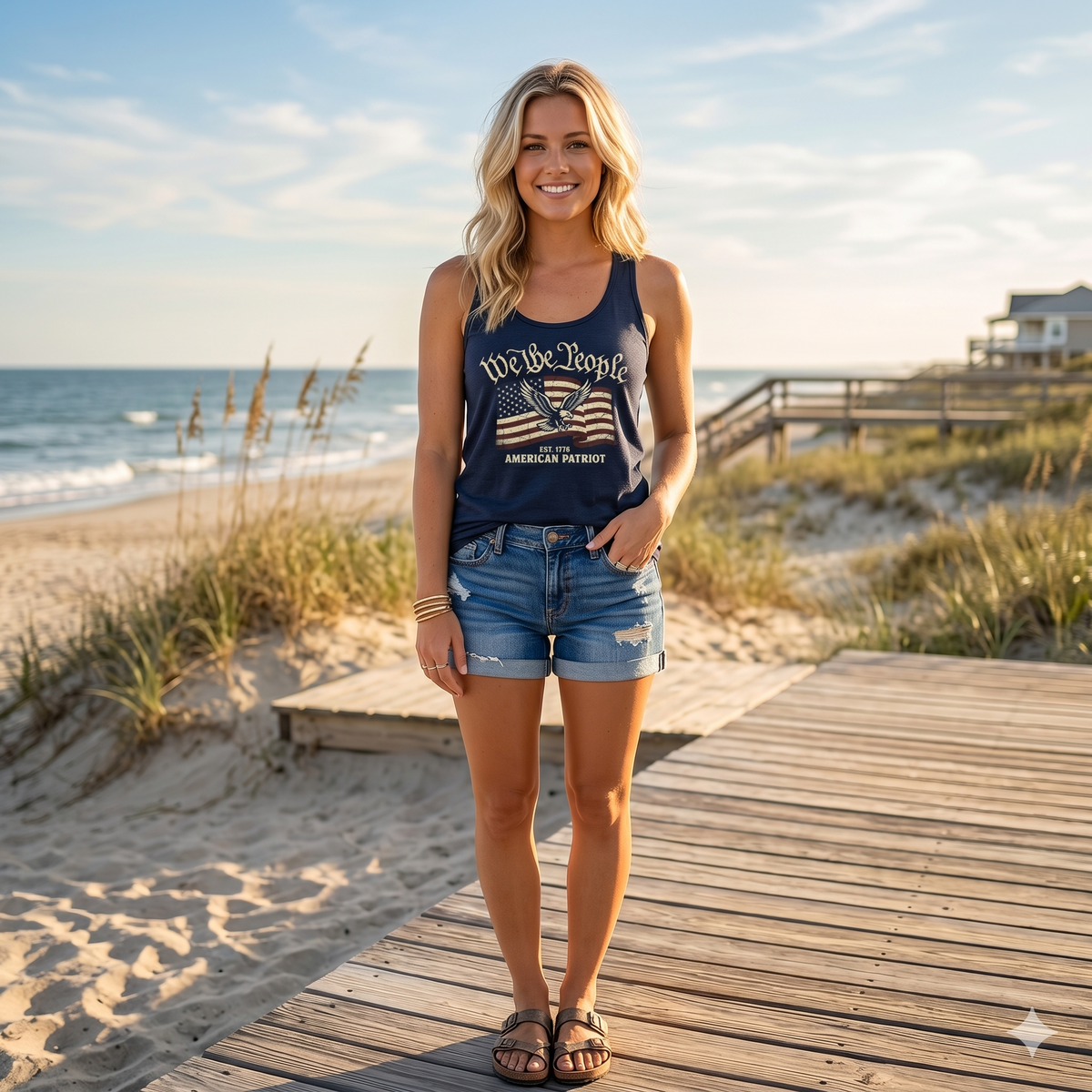 WE THE PEOPLE LADIES' RACERBACK TANK