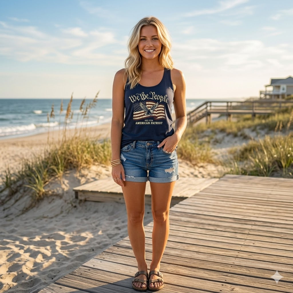 WE THE PEOPLE LADIES' RACERBACK TANK