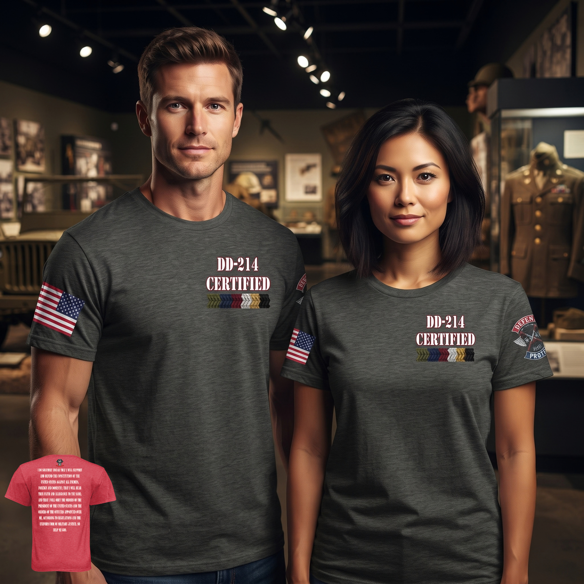 DD214 Certified 2.0 Unisex Next Level & Beefy-Tee